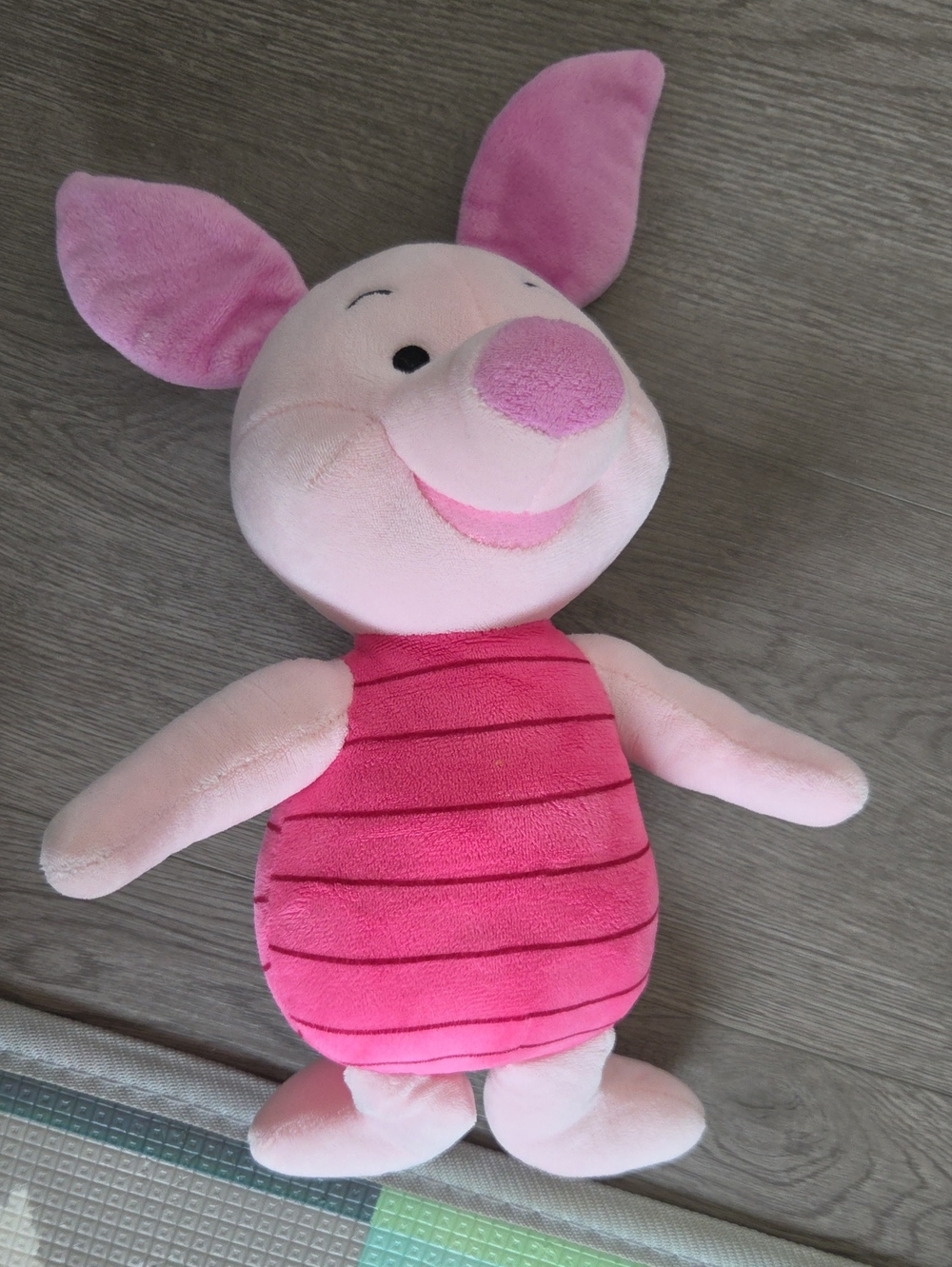 Disney Piglet Plush - Light Pink and Bright Pink Striped Stuffed Animal
